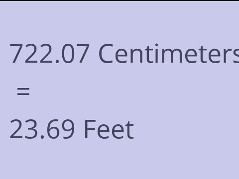 722.07 CM TO FEET