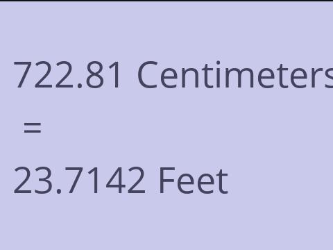 722.81 CM TO FEET