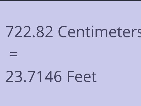 722.82 CM TO FEET