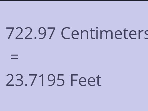 722.97 CM TO FEET