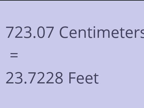 723.07 CM TO FEET