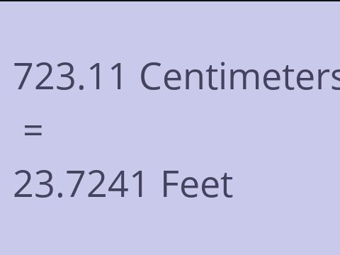 723.11 CM TO FEET