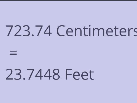 723.74 CM TO FEET