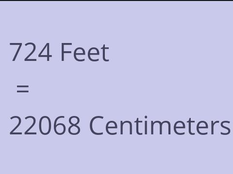 724 FEET TO CM