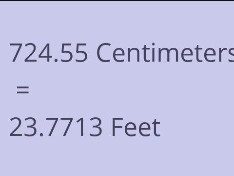 724.55 CM TO FEET