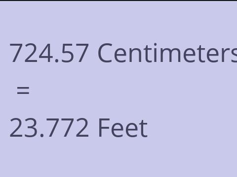 724.57 CM TO FEET