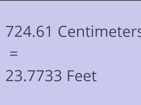 724.61 CM TO FEET