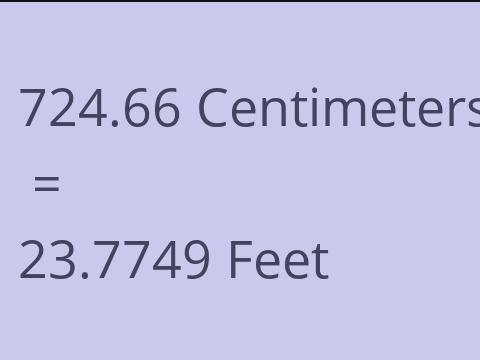 724.66 CM TO FEET