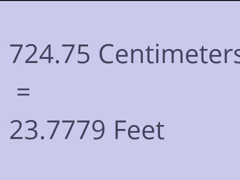 724.75 CM TO FEET