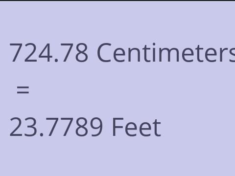 724.78 CM TO FEET