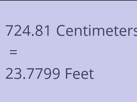 724.81 CM TO FEET