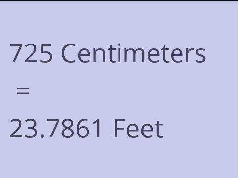 725 CM TO FEET