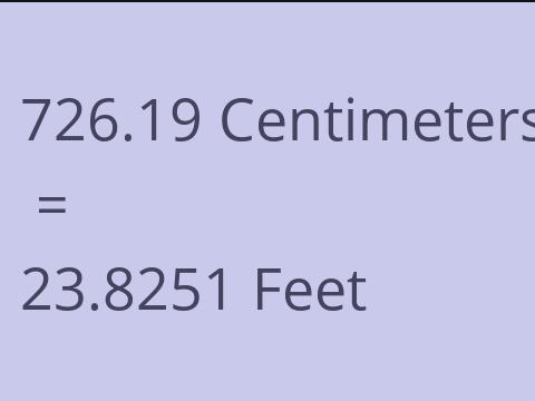 726.19 CM TO FEET