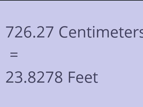 726.27 CM TO FEET