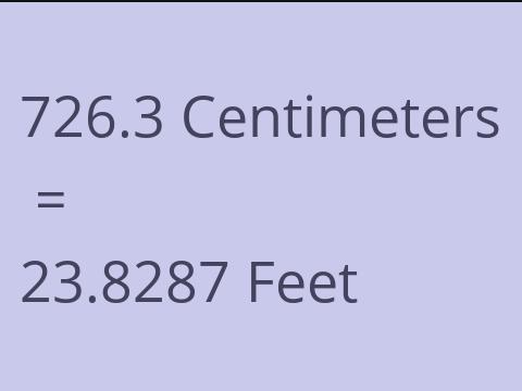 726.3 CM TO FEET