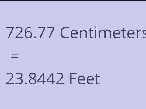 726.77 CM TO FEET