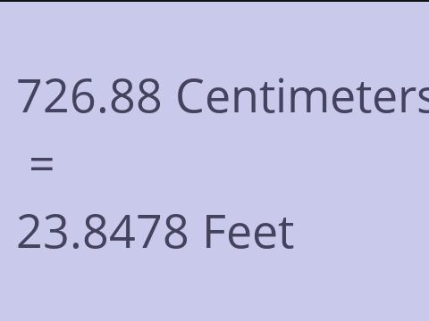 726.88 CM TO FEET