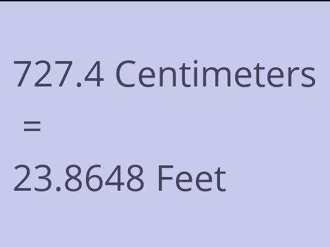 727.4 CM TO FEET