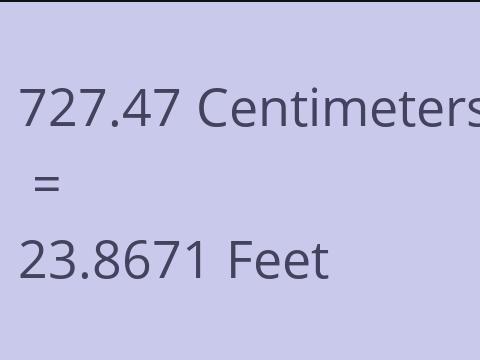 727.47 CM TO FEET