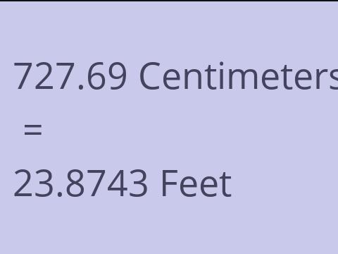 727.69 CM TO FEET