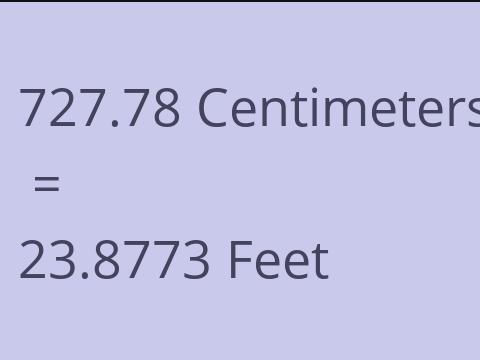 727.78 CM TO FEET