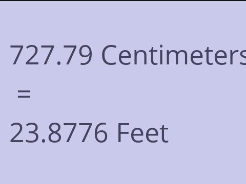 727.79 CM TO FEET