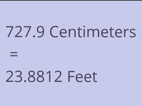 727.9 CM TO FEET