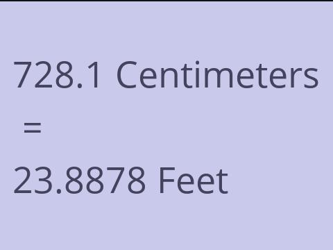 728.1 CM TO FEET