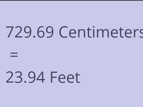 729.69 CM TO FEET