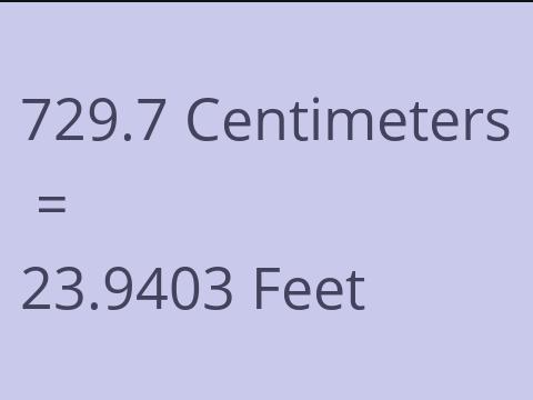 729.7 CM TO FEET