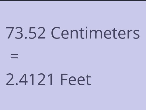 73.52 CM TO FEET