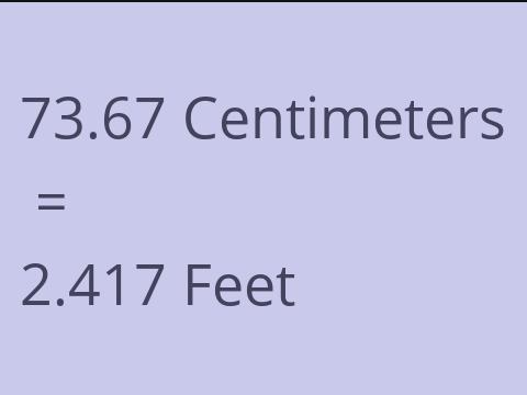 73.67 CM TO FEET