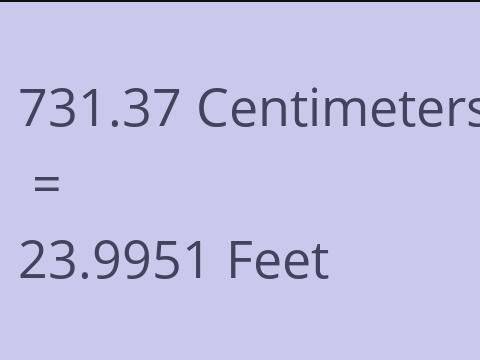 731.37 CM TO FEET