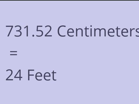 731.52 CM TO FEET