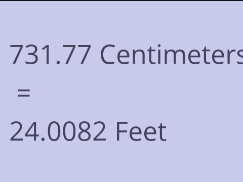 731.77 CM TO FEET