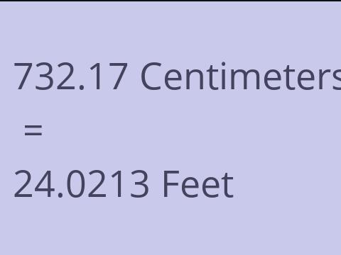 732.17 CM TO FEET