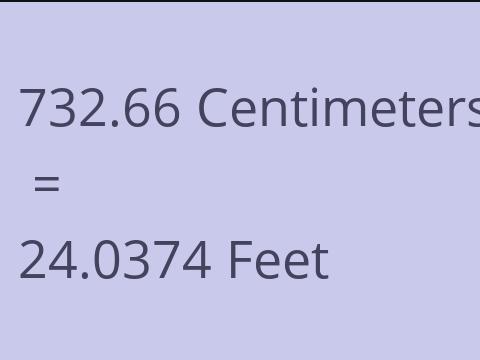 732.66 CM TO FEET