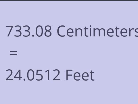 733.08 CM TO FEET