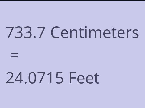 733.7 CM TO FEET