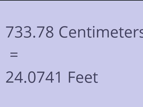 733.78 CM TO FEET