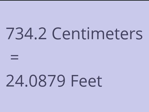 734.2 CM TO FEET