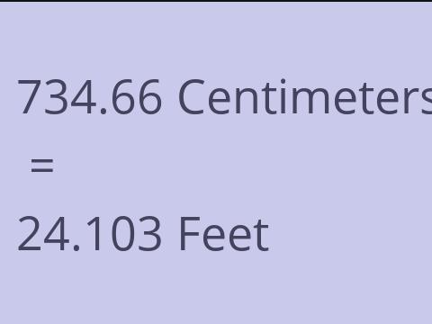 734.66 CM TO FEET