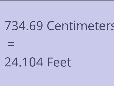 734.69 CM TO FEET