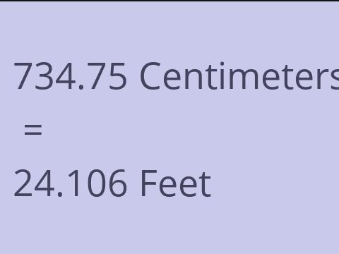 734.75 CM TO FEET