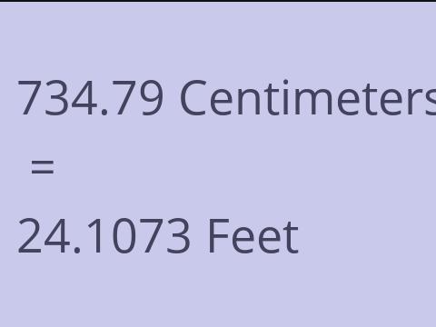 734.79 CM TO FEET