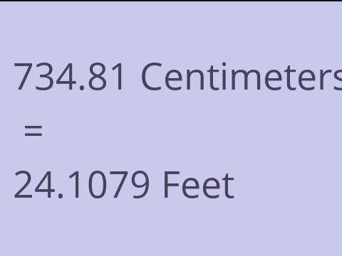 734.81 CM TO FEET