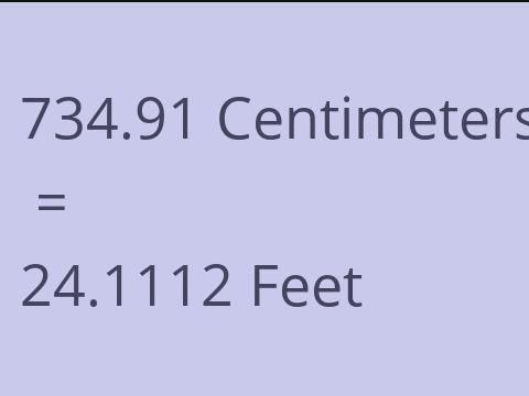 734.91 CM TO FEET