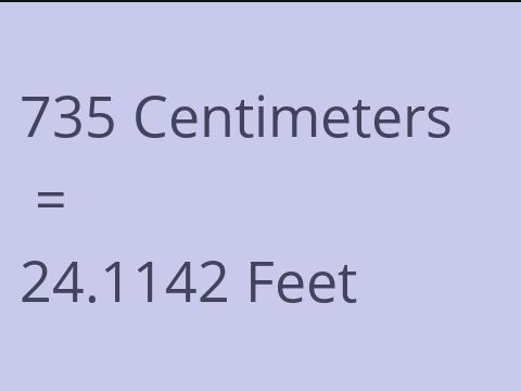 735 CM TO FEET