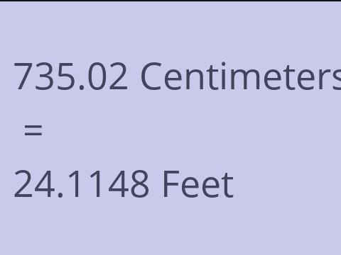 735.02 CM TO FEET