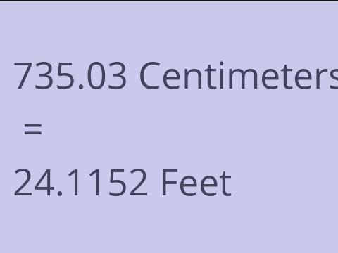 735.03 CM TO FEET